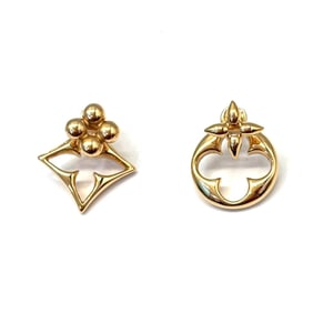 Louis Vuitton Earrings - LV Flower Gram Gold for Women M00770 LOUIS VUITTON