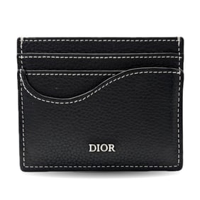 Dior Saddle Card Holder, Black Leather, 2ADCH164YKK