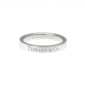 Tiffany Flat Band Ring Platinum Fashion No Stone Band Ring Silver