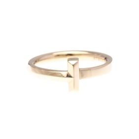 Tiffany T-One Narrow Ring Pink Gold (18K) Fashion No Stone Band Ring Pink Gold
