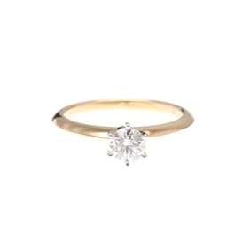 Tiffany Solitaire Diamond Ring Pink Gold (18K),Platinum Engagement & Wedding Diamond Band Ring