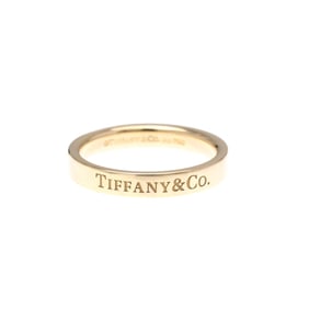 Tiffany Flat Band Ring Pink Gold (18K) Fashion No Stone Band Ring Pink Gold