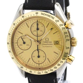 OMEGA Speedmaster 18K Gold Steel Automatic Mens Watch 3712.10 Polished