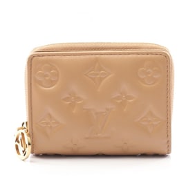 Louis Vuitton Portefeuille Lou Bifold Wallet, Leather, Monogram Embossed, Women's, Beige, M81673