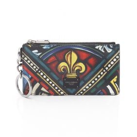 Dolce & Gabbana Men's Leather Wallet, Coin Case, Business Card Black, Multicolor