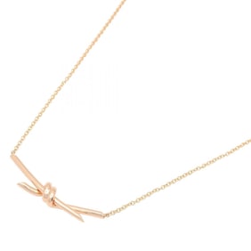 Tiffany & Co. Knot Necklace, 18K White Gold, Women's, Gold and Silver, 70152460
