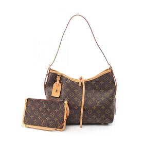 Louis Vuitton Carryall NM PM Shoulder Bag, Coated Canvas and Leather, Monogram, Women's, Brown,