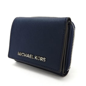 Michael Kors Tri-fold Leather Navy Compact Wallet