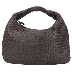 Bottega Veneta Intrecciato Shoulder Bag 115653, Lambskin, Brown Mesh, Women's BOTTEGAVENETA