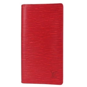 Louis Vuitton Porte Carte Credit Epi Leather Bifold Wallet, Red, Women's, LOUIS VUITTON