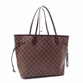 Louis Vuitton Damier Ebene Neverfull MM Tote Bag, Women's, N51105, Early Model