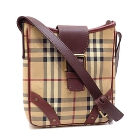 Burberry Women's Shoulder Bag in Beige, Brown, Black, PVC, Leather, Check Pattern