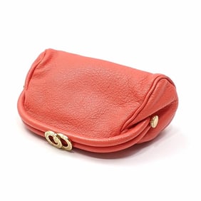 Bvlgari Women's Coin Case, Red and Beige Leather