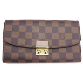 LOUIS VUITTON Portefeuille Croisette Damier Magnolia Chain Shoulder Wallet Pouch N61273