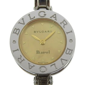 BVLGARI Bzero1 BZ22S Women's Stainless Steel Quartz Analog Watch with Brown Shell Dial