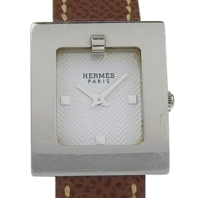 Hermès BE1.110 Women's Stainless Steel and Leather Strap Watch, 2002, Quartz Movement, Analog