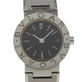 BVLGARI Wristwatch BB23SS Stainless Steel Quartz Analog Display Black Dial Women's