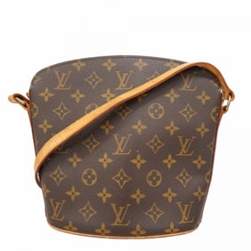 Louis Vuitton Monogram Drouot Shoulder Bag M51290 Brown Women's