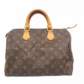 Louis Vuitton Monogram Speedy 30 Handbag M41108 Brown Women's