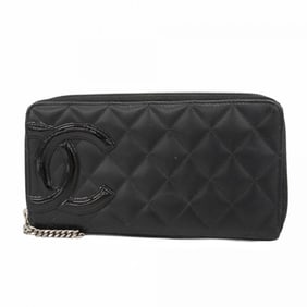 Chanel Cambon Long Wallet in Black Lambskin for Women