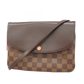 Louis Vuitton Damier Twice Shoulder Bag N48259 Ebene Women's