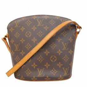 Louis Vuitton Monogram Drouot Shoulder Bag M51290 Brown Women's