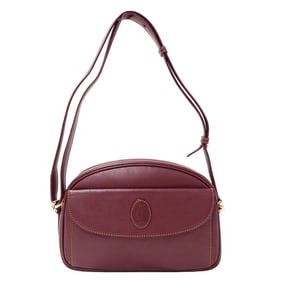 Cartier Must-have shoulder bag for women, made of Bordeaux leather.