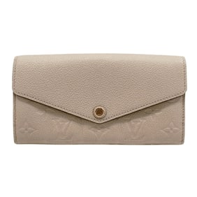 Louis Vuitton Women's Monogram Empreinte Sarah Tourterelle Long Wallet, Beige, M68708, Flap Closure