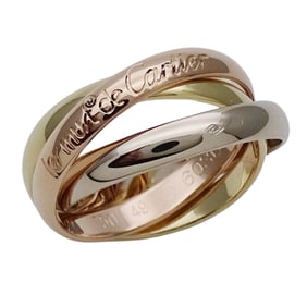 Cartier Trinity Classic Ring for Women, 750PG, 750WG, or 750YG, Pink Gold, White Yellow #49, Approx.