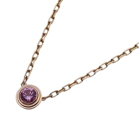 Cartier necklace for women, brand name 750PG, one pink sapphire, d'Amour gold, online exclusive,