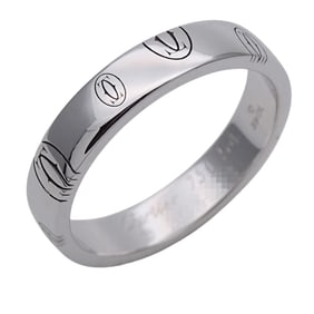 Cartier Happy Birthday ring for women, 750WG white gold, size #54, polished.