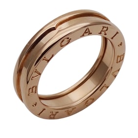 BVLGARI B-zero1 ring for men and women, 750PG pink gold, single band, #51, polished.