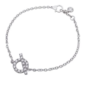 Hermès HERMES Bracelet for Women, Brand Name, Diamond Finesse, SH Size, 750WG White Gold Jewelry,