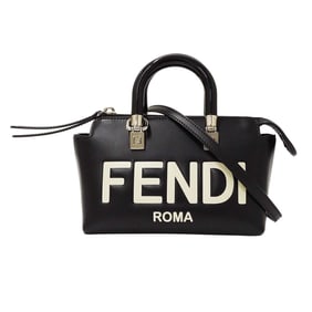 Fendi Women's By the Way Mini Bag, a 2-way Leather Handbag/Shoulder Bag in Black. Can be carried by