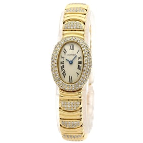 Cartier W1510956 Mini Baignoire Diamond-Primed Watch in 18K Yellow Gold with Diamonds for Women