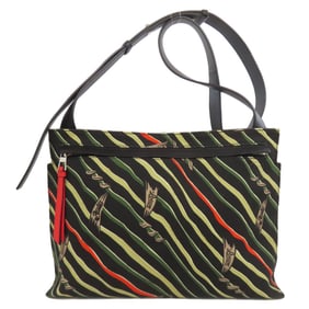 Loewe Paula's Ibiza Flag Bag, T-Messenger Shoulder Bag in Canvas and Calfskin for Women