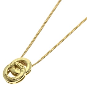 Celine Double Circle Logo Necklace in 18K Yellow Gold for Women