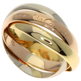 Cartier Trinity Ring, 18K Yellow Gold, 18KPG, 18KWG, Women's