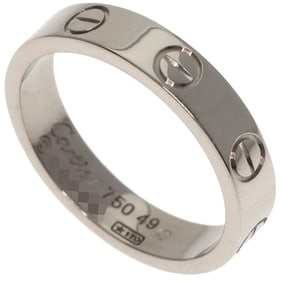Cartier Mini Love Ring #49, 18K White Gold, Women's