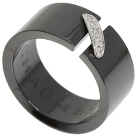 Chaumet Lien Ceramic Diamond #59 Ring in 18K White Gold for Women