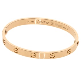 Cartier Love Bracelet (No Driver) #17 in 18K Pink Gold for Women
