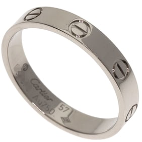 Cartier Mini Love Ring #57, 18K White Gold, Women's