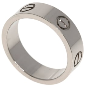 Cartier Love Ring #52 18K White Gold Women's