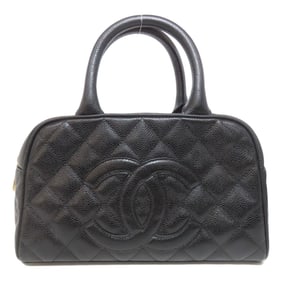 Chanel Mini Boston Bag, Matelasse, Gold Hardware, Grained Calfskin, Women's