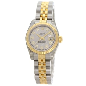 Rolex 179173G Datejust 10P Diamond Watch in Stainless Steel SSx18KYG (18KYG) for Women