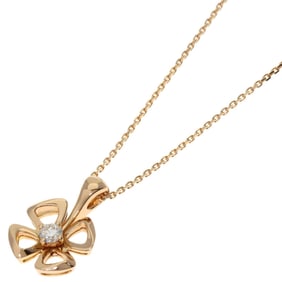Bvlgari Fiorever 1P Diamond Necklace in 18K Pink Gold for Women