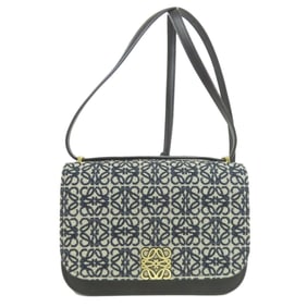 Loewe Anagram Shoulder Bag in Canvas and Calfskin for Women