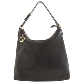 Gucci 449711 Outlet One-Shoulder Interlocking G Shoulder Bag Leather Women's