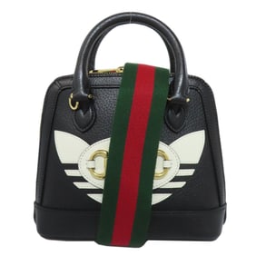 Gucci 677212 Adidas Collaboration 2-Way Handbag Calfskin Women's