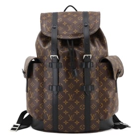 Louis Vuitton Monogram Macassar Christopher MM Backpack, Brown/Black, M43735